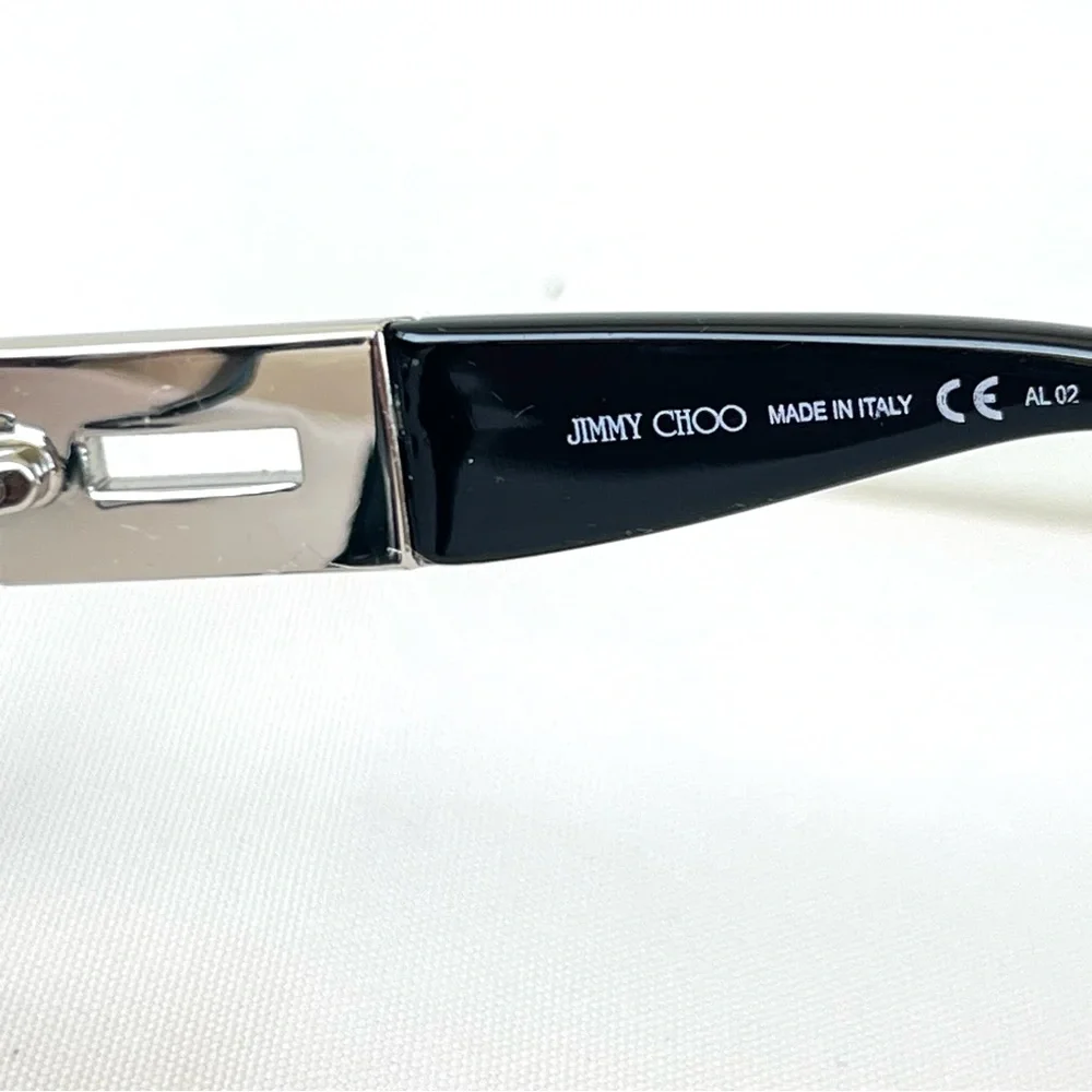 JIMMY CHOO Italy Essie ZP2 BD Rectangle Lenses Leopard w Silver Frame Glasses - Picture 13 of 15